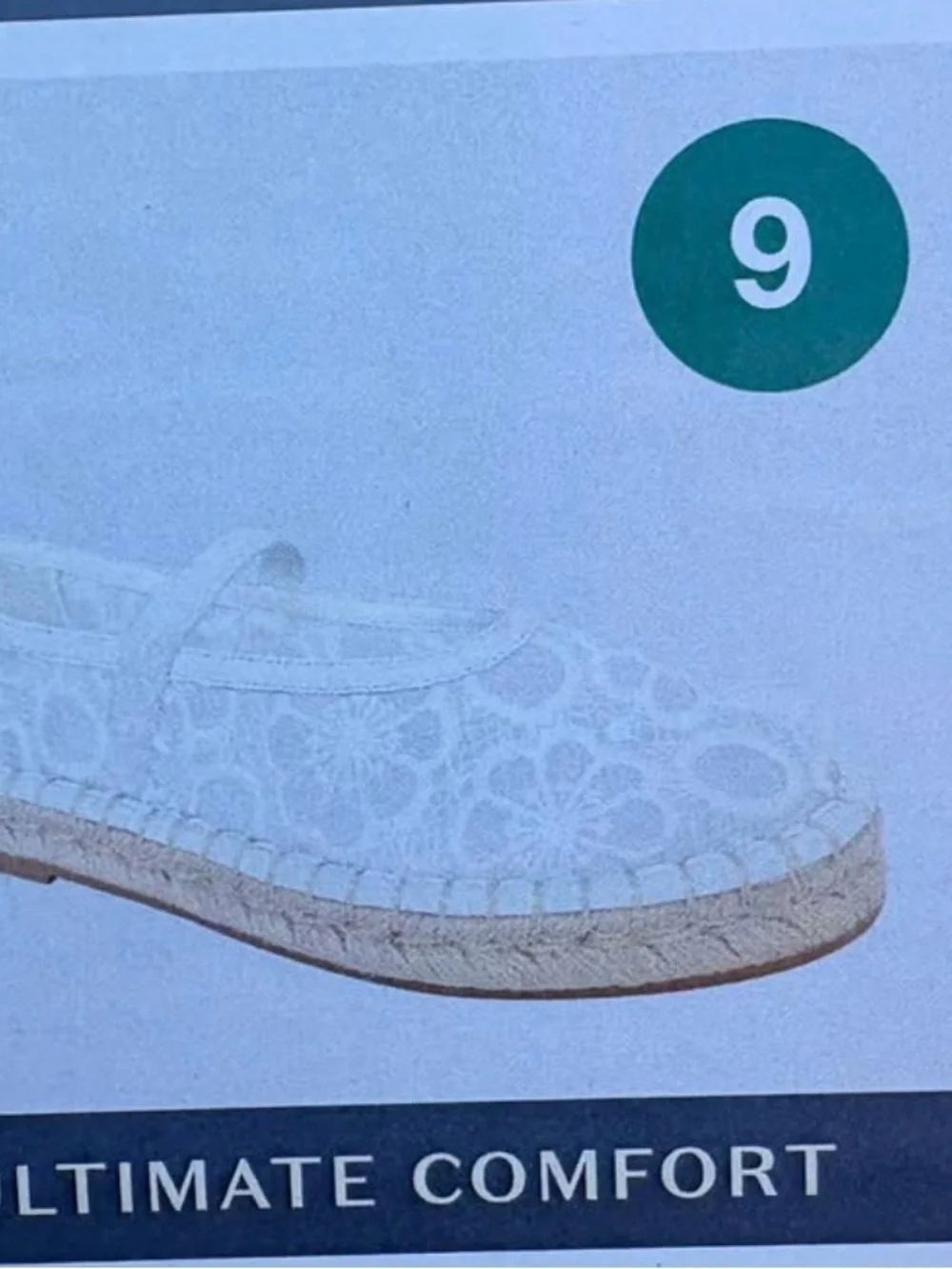 Universal Thread White Lace Espadrille Flats with Elastic Strap